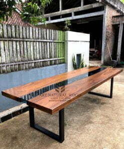 meja meeting kayu solid-meja meeting-conference table-meja resin-meja kantor-meeting table-meja trembesi-suar wood