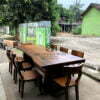 meja makan kayu besar-meja makan kayu-set meja makan-meja trembesi