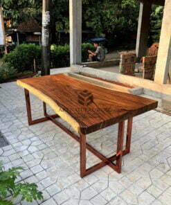 meja rapat panjang-meja rapat-meja meeting-conference table-meja rapat kayu utuh