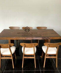 meja cafe kayu solid-meja cafe-meja makan-meja makan kayu solid-set meja cafe-set meja makan-kursi cafe-kayu terembesi-suar wood