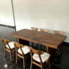 meja cafe kayu solid-meja cafe-meja makan-meja makan kayu solid-set meja cafe-set meja makan-kursi cafe-kayu terembesi-suar wood