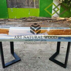 meja resin kayu natural-meja river-meja epoxy kayu trembesi-mejamakan resin