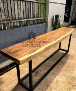 meja bar industrial kayu solid-bar table-meja dapur-meja bar kayu-meja dapur industrial-meja kayu industrial