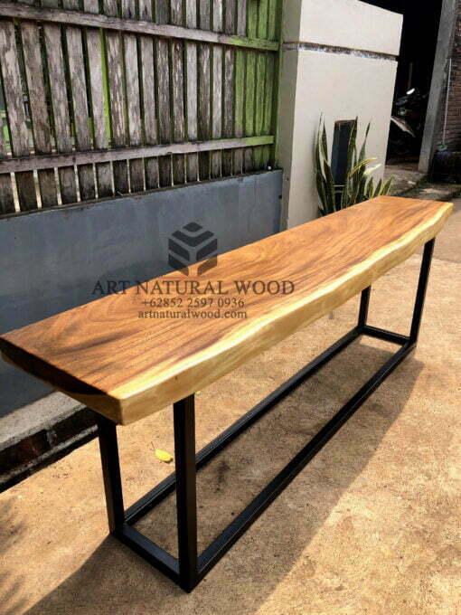 meja bar industrial kayu solid-bar table-meja dapur-meja bar kayu-meja dapur industrial-meja kayu industrial