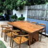 meja cafe kayu besar-meja cafe-meja makan-dining table-meja kayu solid-meja kayu besar-meja makan kayu besar-set meja makan-furniture cafe