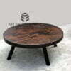 meja kopi bulat kayu solid-meja kopi bulat minimalis-meja kopi kayu trembesi-meja kopi kayu utuh-coffee table kayu solid-coffee table bulat