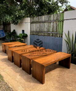 bangku kayu cafe panjang-bangku kayu solid-bangku panjang-bangku cafe-bangku kayu trembesi