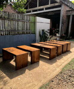bangku kayu cafe panjang-bangku kayu solid-bangku panjang-bangku cafe-bangku kayu trembesi
