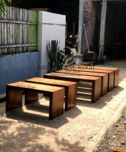 bangku kayu cafe panjang-bangku kayu solid-bangku panjang-bangku cafe-bangku kayu trembesi