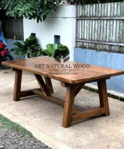 meja makan kayu utuh-meja makan kayu alami-meja kayu utuh-meja kayu trembesi-meja makan kayu besar