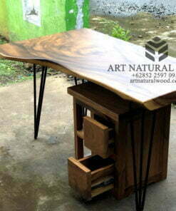 meja kerja kayu solid-meja kerja natural solid-meja kerja industrial