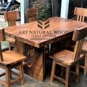 meja cafe minimalis kayu trembesi-meja makan minimalis kayu jati-meja kayu minimalis