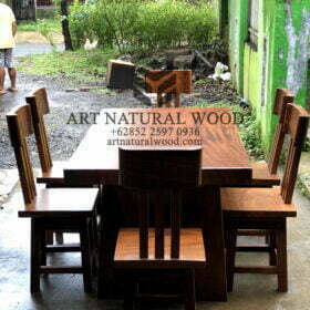 meja cafe minimalis kayu trembesi-meja makan minimalis kayu jati-meja kayu minimalis