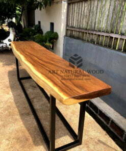 meja bar industrial kayu solid-bar table-meja dapur-meja bar kayu-meja dapur industrial-meja kayu industrial