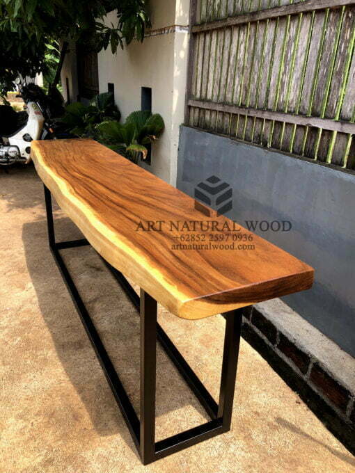 meja bar industrial kayu solid-bar table-meja dapur-meja bar kayu-meja dapur industrial-meja kayu industrial