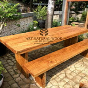meja makan kayu jati-meja bangku jati-set meja makan jati-meja bangku jati-meja cafe kayu jati
