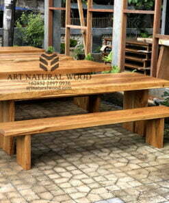meja makan kayu jati-meja bangku jati-set meja makan jati-meja bangku jati-meja cafe kayu jati