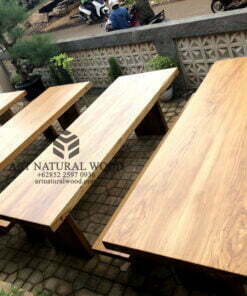 meja makan kayu jati-meja bangku jati-set meja makan jati-meja bangku jati-meja cafe kayu jati