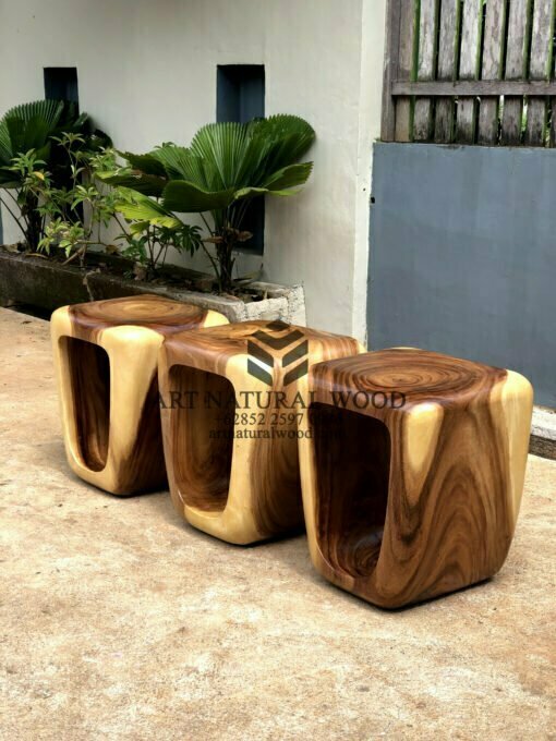 stool kayu trembesi-stool kayu jati-kursi kecil-stool cafe-kursi stool
