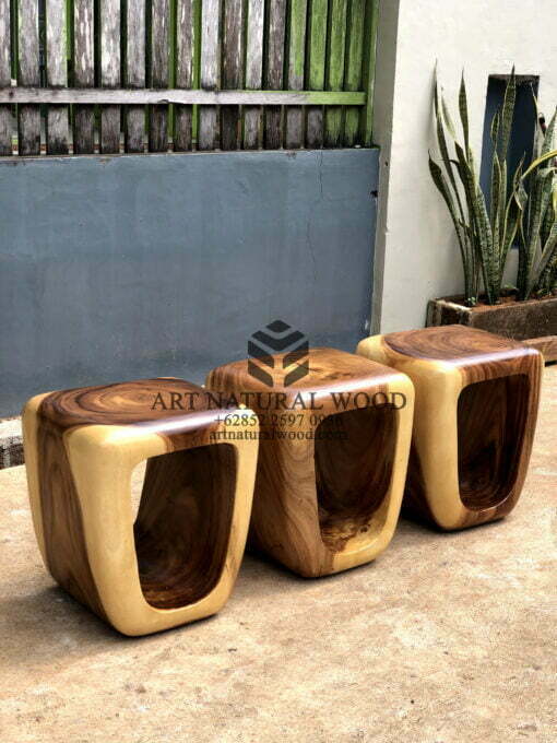 stool kayu trembesi-stool kayu jati-kursi kecil-stool cafe-kursi stool
