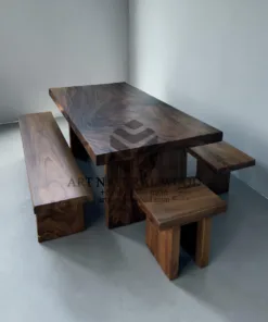 meja bangku cafe kayu solid-meja bangku makan kayu solid-set meja bangku cafe-meja bangku cafe kayu trembesi-meja cafe kayu-meja cafe minimalis
