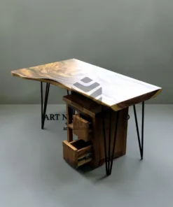 meja kerja kayu solid-meja kerja natural solid-meja kerja industrial