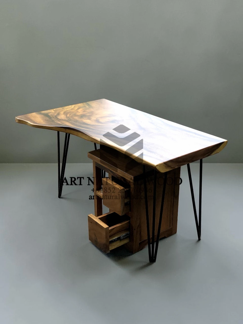 meja kerja kayu solid-meja kerja natural solid-meja kerja industrial