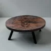 meja kopi bulat kayu solid-meja kopi bulat minimalis-meja kopi kayu trembesi-meja kopi kayu utuh-coffee table kayu solid-coffee table bulat