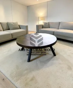 meja kopi bulat kayu solid-meja kopi bulat minimalis-meja kopi kayu trembesi-meja kopi kayu utuh-coffee table kayu solid-coffee table bulat