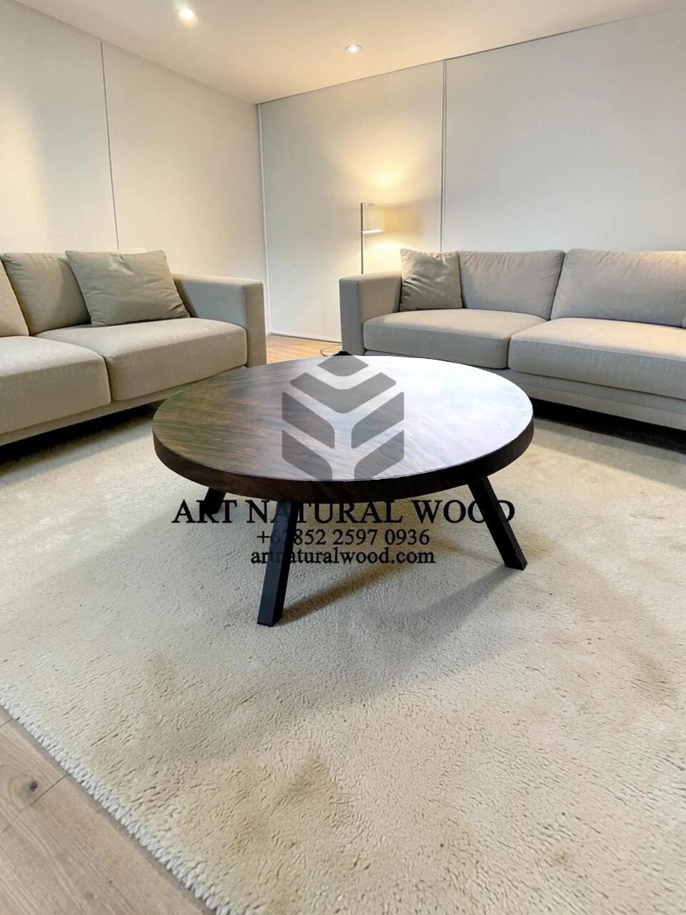 meja kopi bulat kayu solid-meja kopi bulat minimalis-meja kopi kayu trembesi-meja kopi kayu utuh-coffee table kayu solid-coffee table bulat