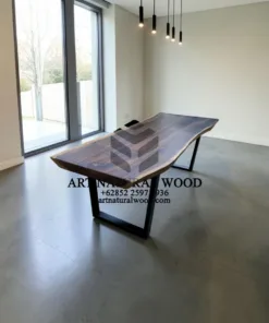 meja makan kayu trembesi-meja makan kayu solid-meja makan kayu trembesi utuh- meja makan industrial-meja cafe kayu trembesi-meja cafe kayu utuh