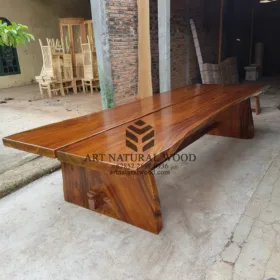 meja rapat kayu besar solid-meja rapat besar-meja rapat kayu-meja rapat trembesi