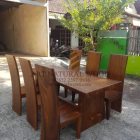 set meja makan trembesi-meja kayu besar-meja makan besar-meja besar kayu trembesi-meja kayu tebal-meja makan mewah