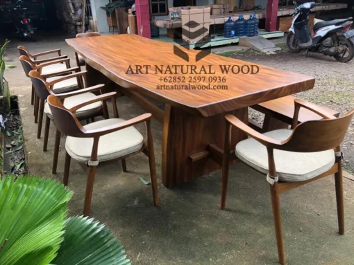 meja makan kayu trembesi besar-meja makan kayu utuh-meja makan kayu besar-meja kayu besar-meja kayu trembesi-meja cafe kayu trembesi
