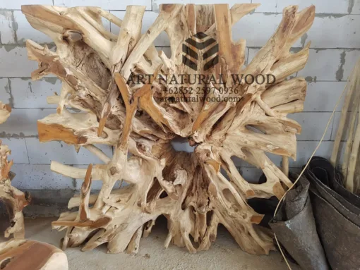 hiasan dinding akar kayu-akar kayu jati-furniture akar-hiasan akar