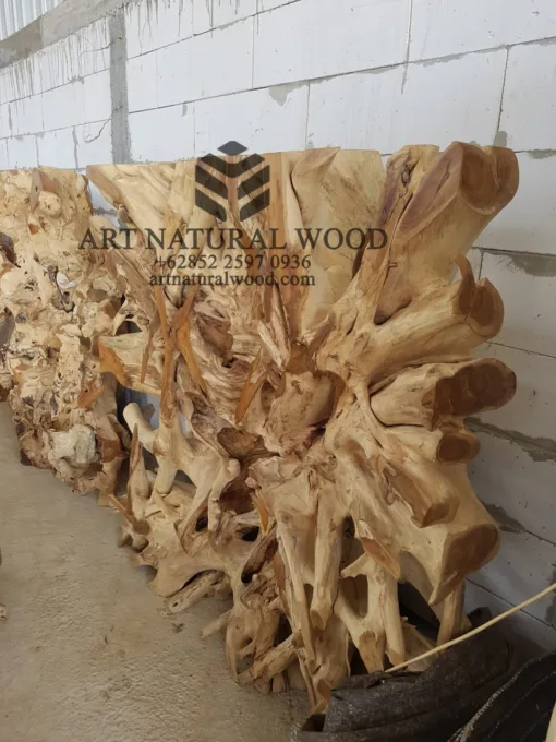 hiasan dinding akar kayu-akar kayu jati-furniture akar-hiasan akar
