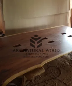 meja meeting kayu besar panjang-meja meeting trembesi-meja kayu besar-meja kantor besar-meja rapat kayu besar