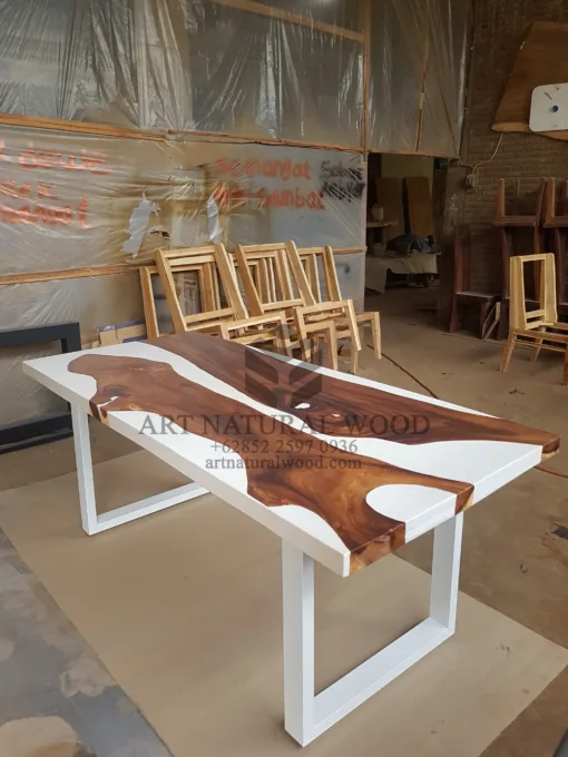 meja epoxy resin-meja kayu resin-meja kayu epoxy-meja makan kayu resin