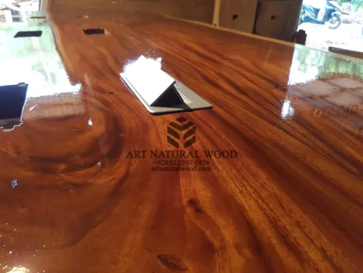 meja meeting kayu besar panjang-meja meeting trembesi-meja kayu besar-meja kantor besar-meja rapat kayu besar