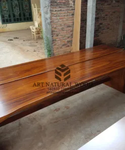 meja rapat kayu besar solid-meja rapat besar-meja rapat kayu-meja rapat trembesi