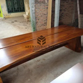 meja rapat kayu besar solid-meja rapat besar-meja rapat kayu-meja rapat trembesi