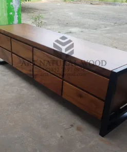 bufet tv kayu minimalis-bufet laci minimalis-bufet kayu solid-bufet industrial