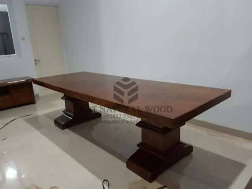 meja kayu solid antik-meja kayu besar-meja meeting kayu besar-meja makan kayu besar-meja rapat kayu trembesi