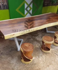 meja makan trembesi alami-meja kayu besar-meja makan kayu besar-meja makan sisi alami-meja makan kayu trembesi-meja makan mewah