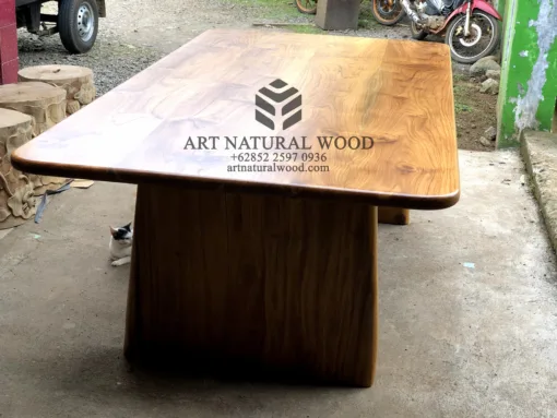 meja kayu besar jati-meja makan kayu jati-meja makan kaayu besar-meja makan kayu solid-meja kayu jati solid-meja kayu jati utuh