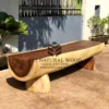 bangku balok kayu solid-meja kayu besar-bangku kayu utuh-bangku natural kayu-bangku kayu alami-bangku batang kayu