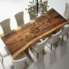 meja makan kayu unik-meja makan kayu trembesi solid-meja cafe kayu trembesi-meja kayu trembesi besar-meja kayu besar-meja balok-meja balok kayu