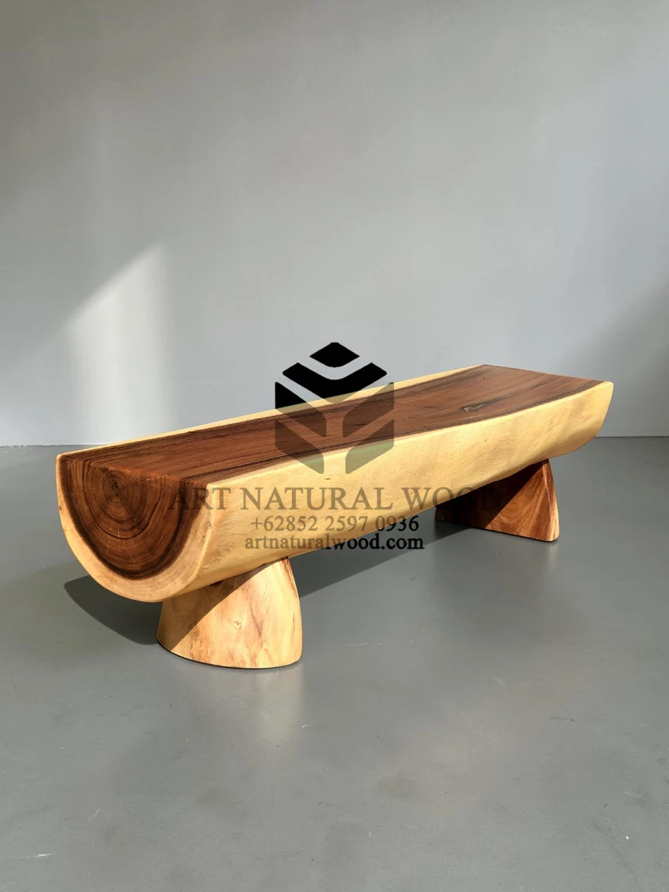 bangku balok kayu solid-meja kayu besar-bangku kayu utuh-bangku natural kayu-bangku kayu alami-bangku batang kayu