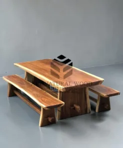 meja cafe kayu trembesi besar-meja makan kayu trembesi-bangku kayu trembesi besar-bangku kayu besar-bangku balok-meja balok kayu