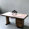 meja kantor kayu trembesi-meja kantor kayu solid-meja kerja kayu trembesi-meja biro-meja kayu besar-meja kayu tebal